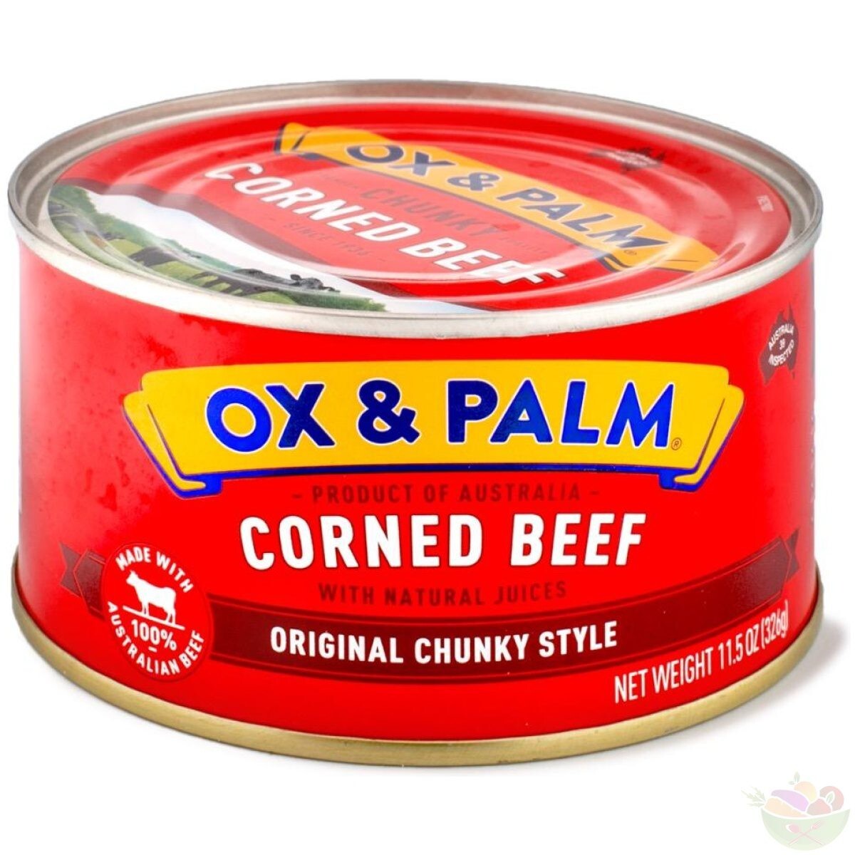 OX & Palm Corned Beef with Juices Original Chunky Style 11.5 oz ( Pack of 24 )
