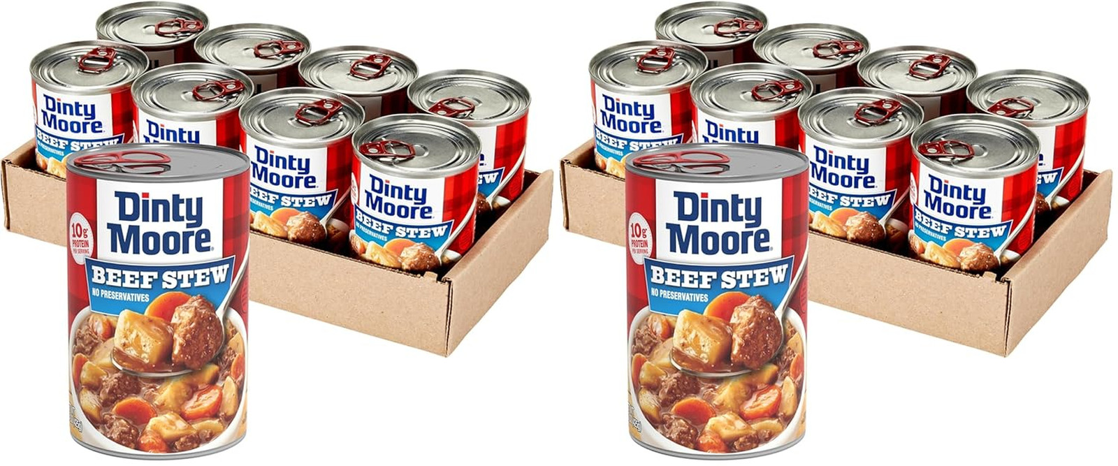 Dinty Moore Beef Stew 15 oz 8-Pack Fully Cooked Gluten-Free Canned Meal