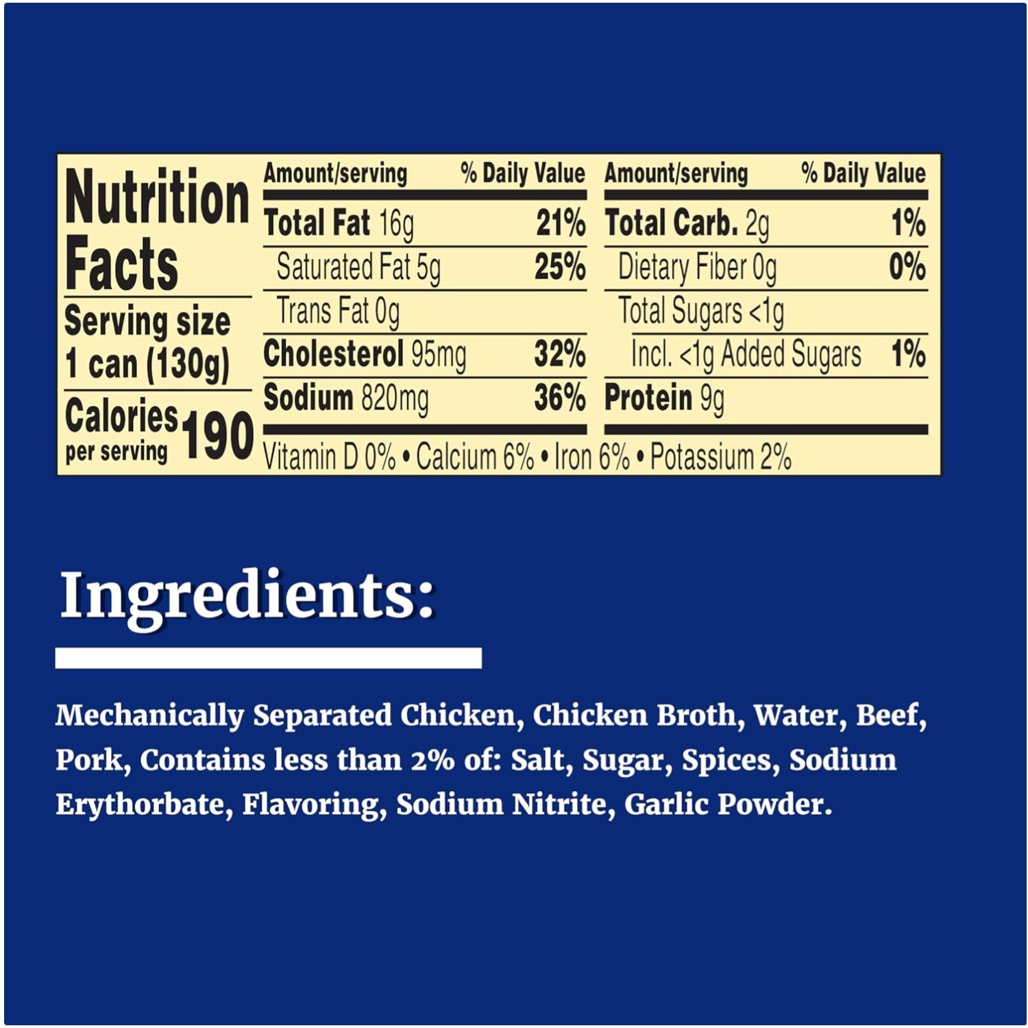 Ready-to-Eat Vienna Sausage, Chicken Broth, 4.6 oz x 24