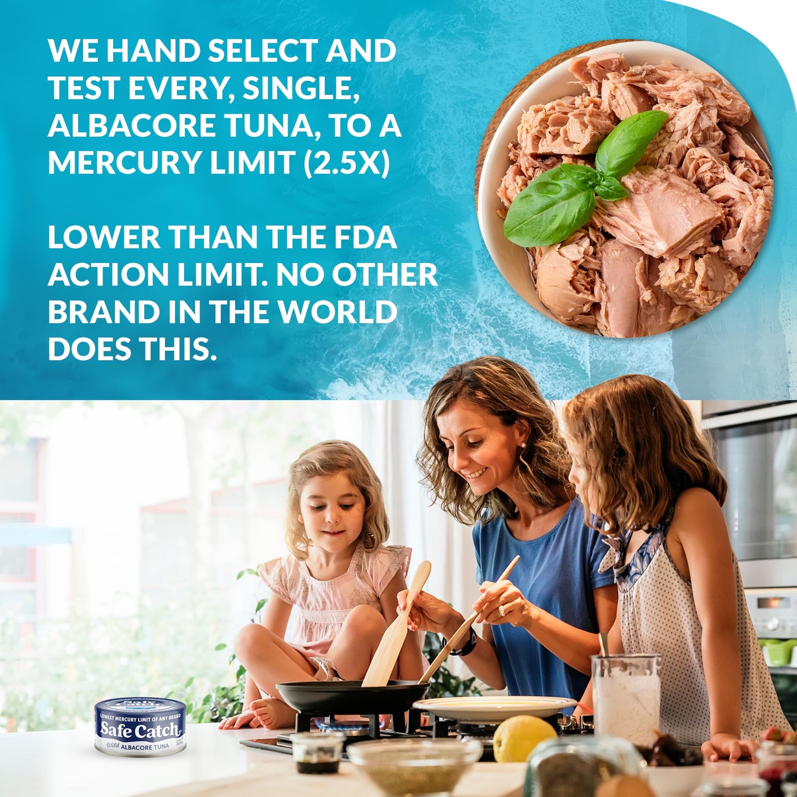 Safe Catch Wild Albacore Tuna Canned Low Mercury Can Tuna Fish Steak Gluten-F…