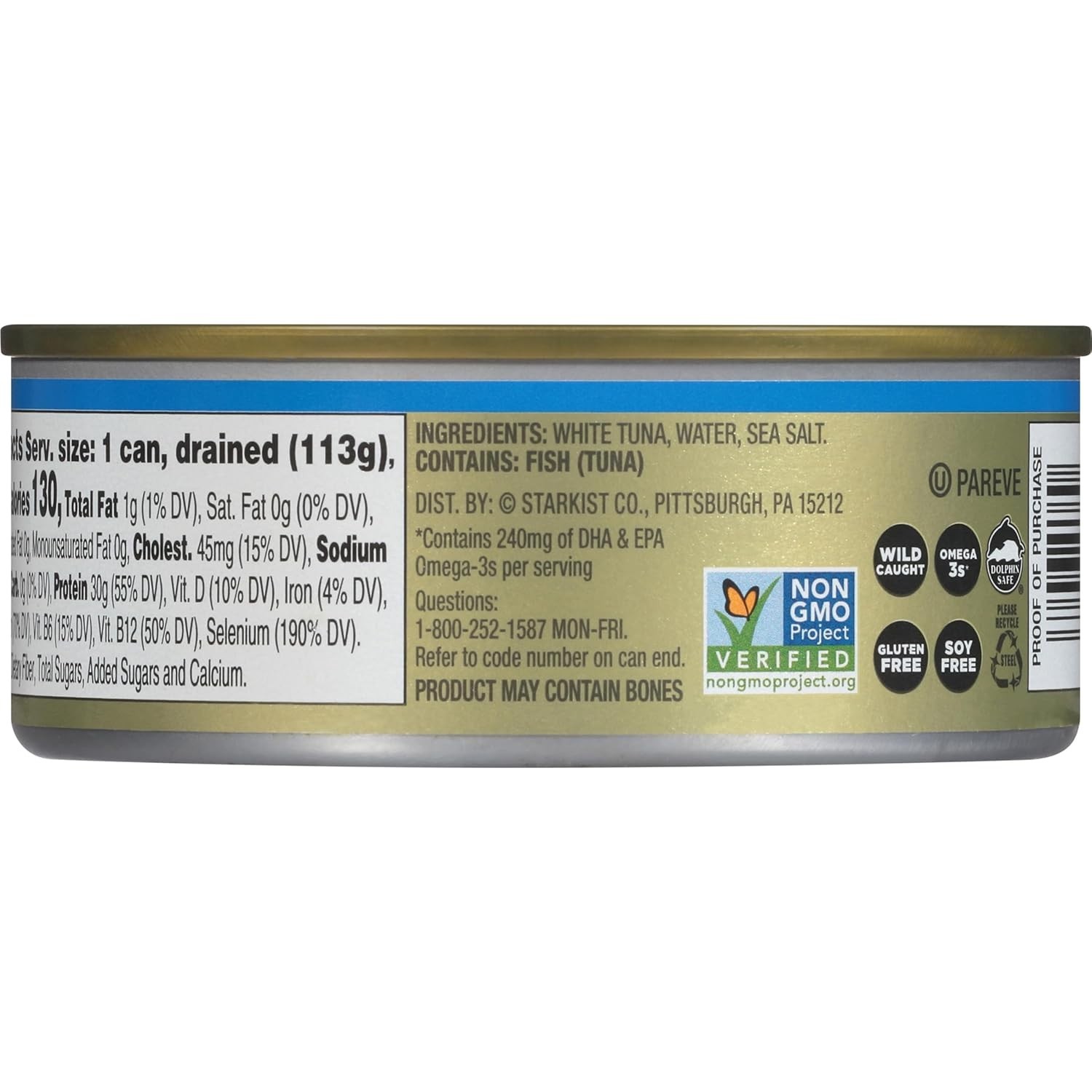 StarKist Selects Solid White Albacore Tuna in Water 4.5 Ounce Can, Pack of 1