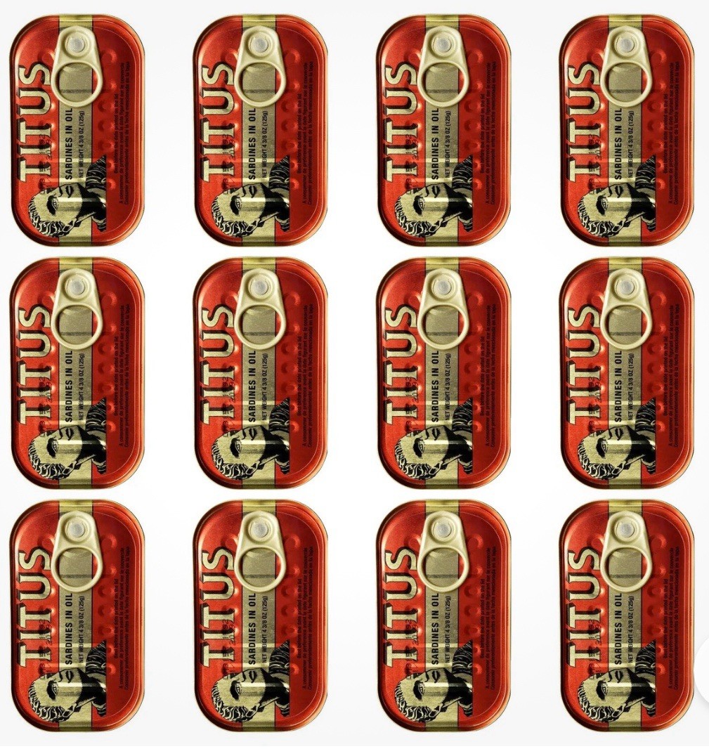 TITUS Meaty Sardines in Soybean Oil Source of Omega-3 Fatty Acids 12 Pack