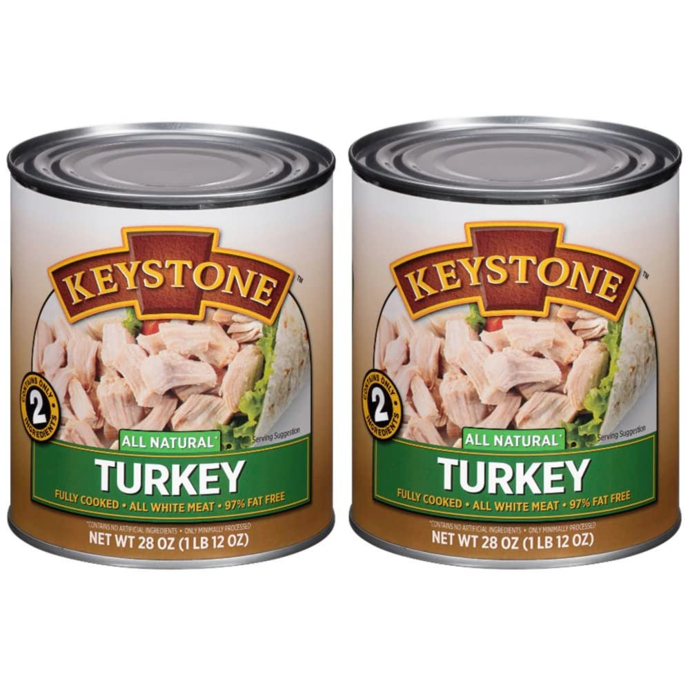 12 Cans – Keystone Meats All Natural Turkey Fully Cooked 28 oz No Preservatives✅