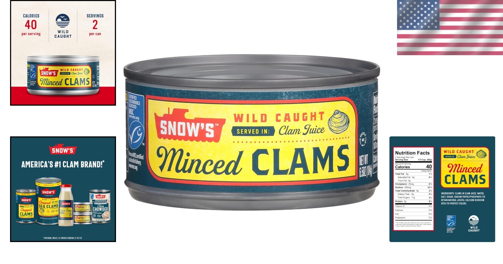 6.5 oz Canned Minced Clams – Versatile & Keto Friendly Seafood Pantry Staple