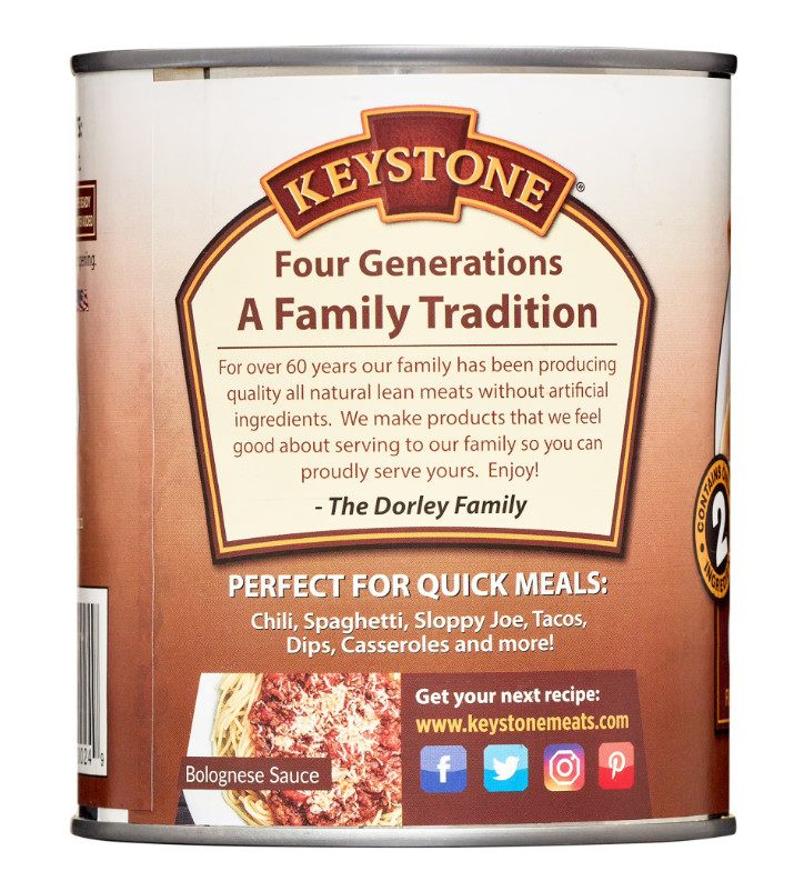 Keystone All natural Ground Beef 28 oz Can, (PACK OF 2) Free Shipping