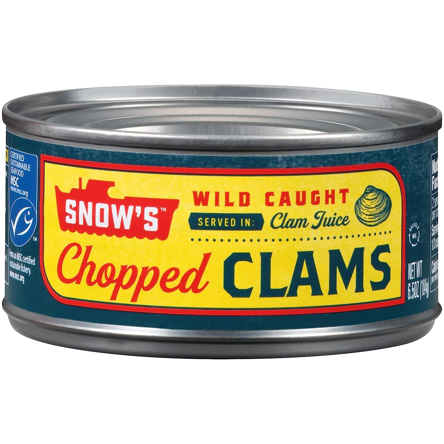 Wild Caught Chopped Clams Canned, 6.5 Ounce (Pack of 12) – 5G Protein per Servin