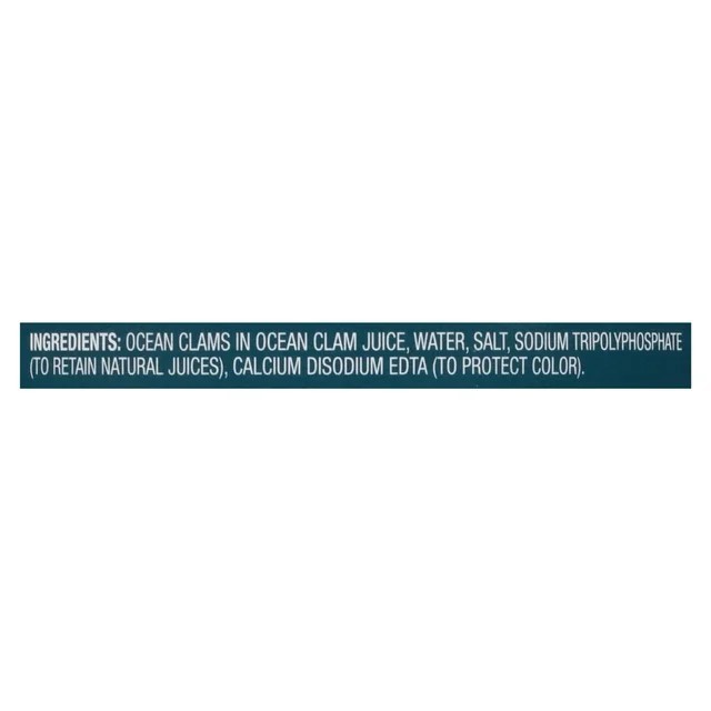 Snow’s Ocean Chopped Clams Canned, 51 oz Can – 7g Protein per Serving – Gluten F