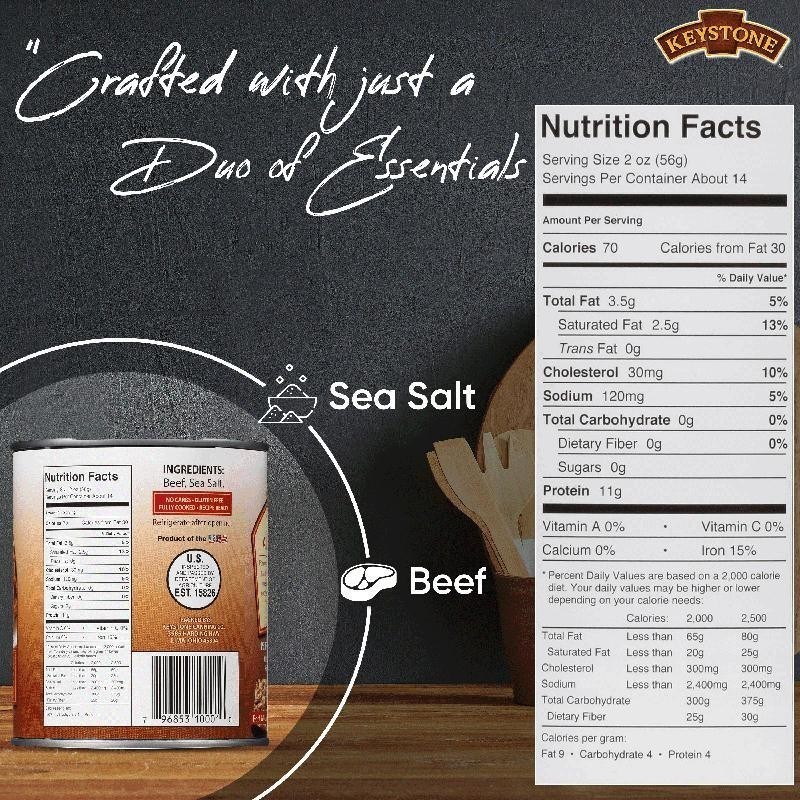 All Natural Fully Cooked Beef 2 Pack No Preservatives No Water Added Quick Meals