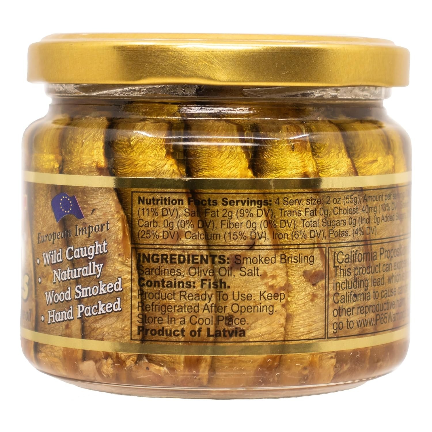 MW Polar Naturally Alder Wood Smoked Brisling Sardines 9.5 Ounce (Pack of 6)