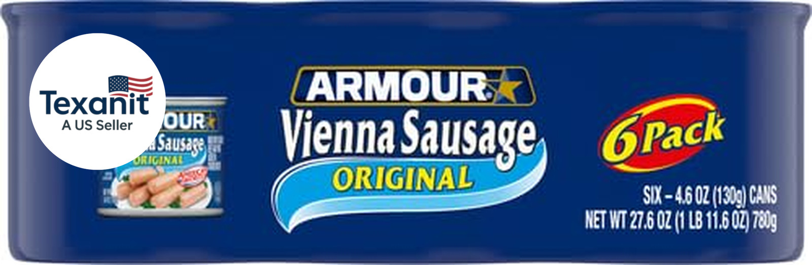 Star Vienna Sausage, Original Flavor, Canned Sausage, 4.6 Oz (Pack of 6)