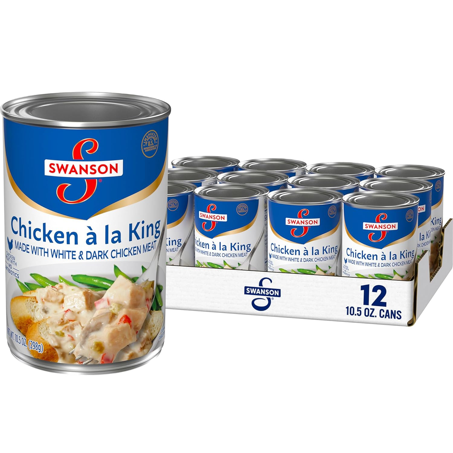 Swanson Canned Chicken a la King With White and Dark 10.5 Ounce (Pack of 12)