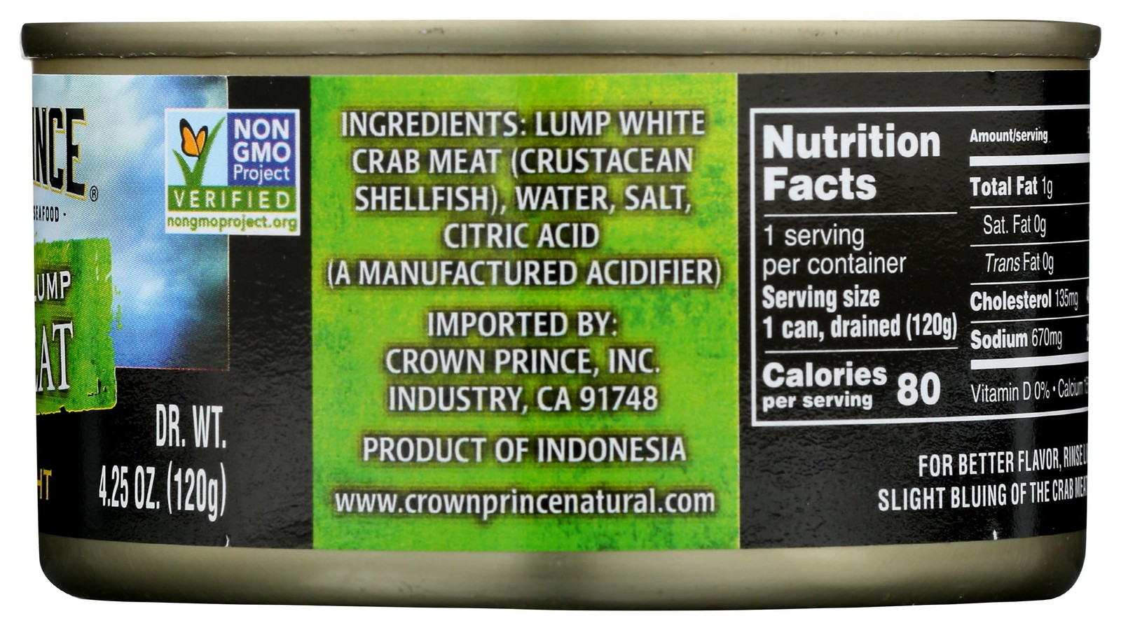 Fancy White Lump Crab Meat, 6 oz