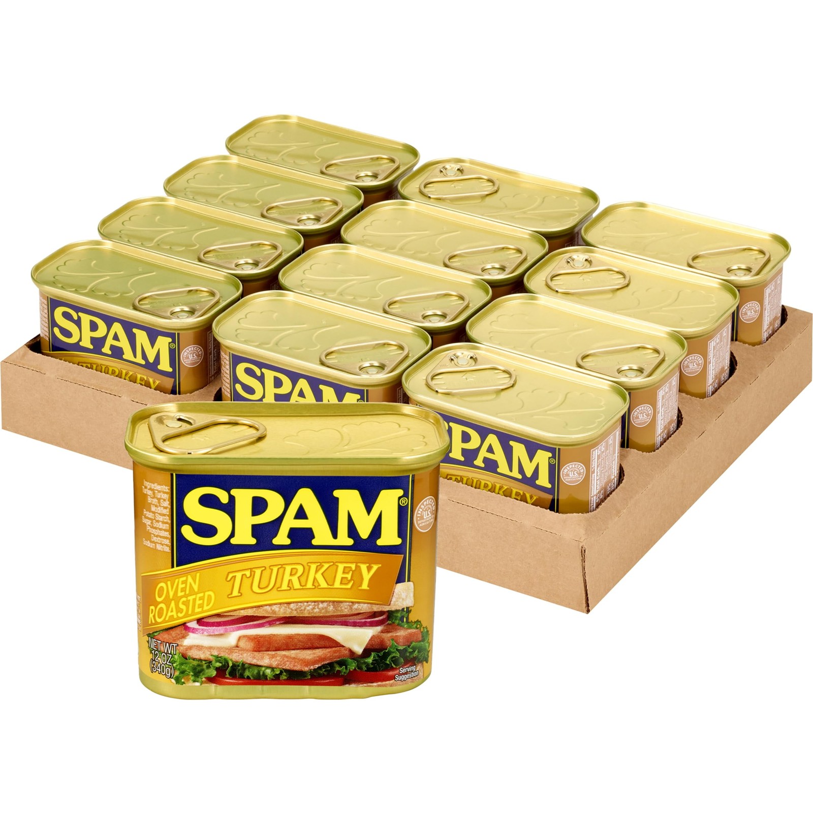 (12 Pack) SPAM Oven Roasted Turkey, 12 Oz Can