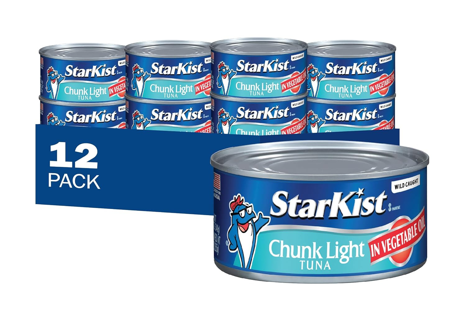 Chunk Light Tuna in Oil, 12 Oz, Pack of 12