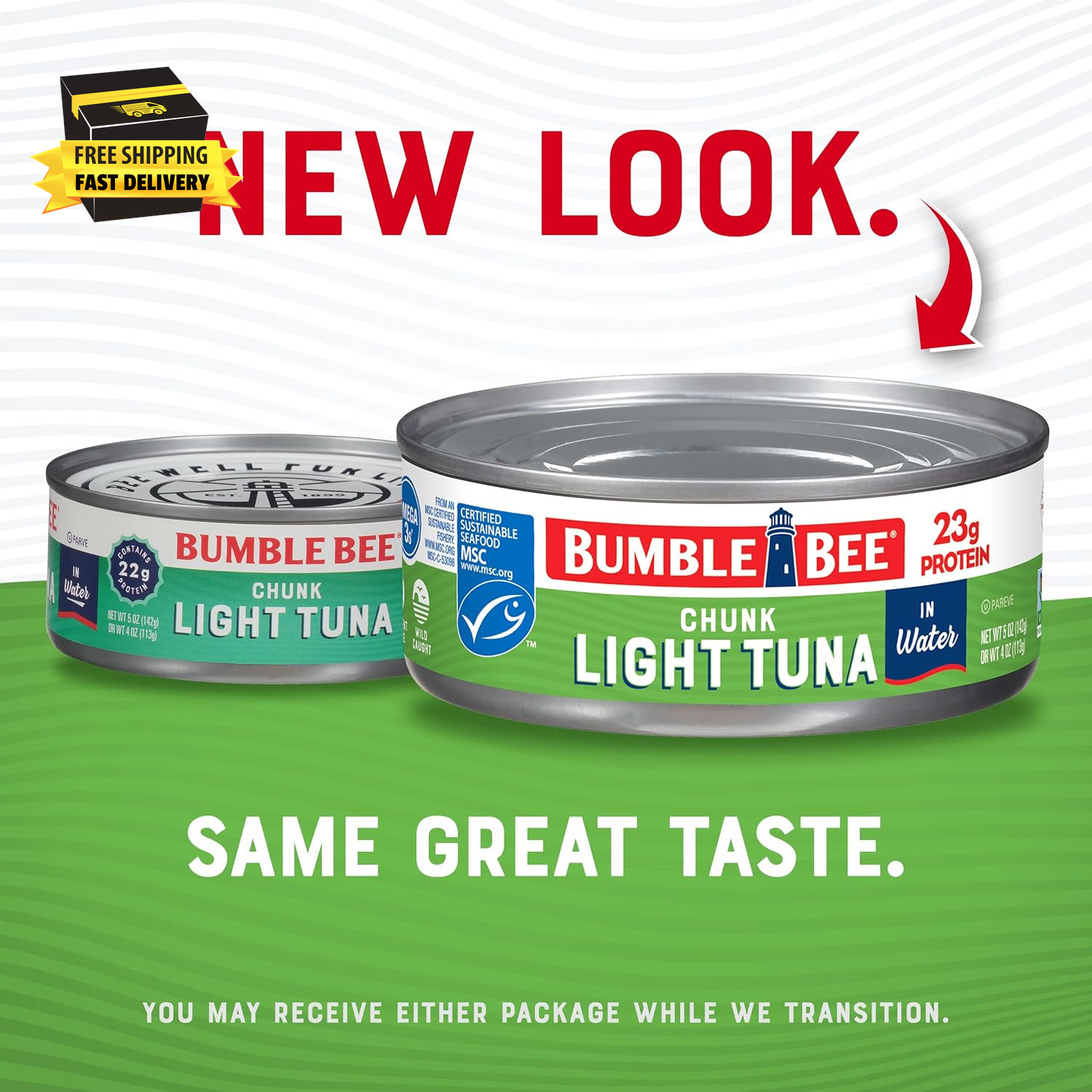 Chunk Light Tuna in Water, 5 Oz Cans (Pack of 24) – Wild Caught Skipjack Tuna –
