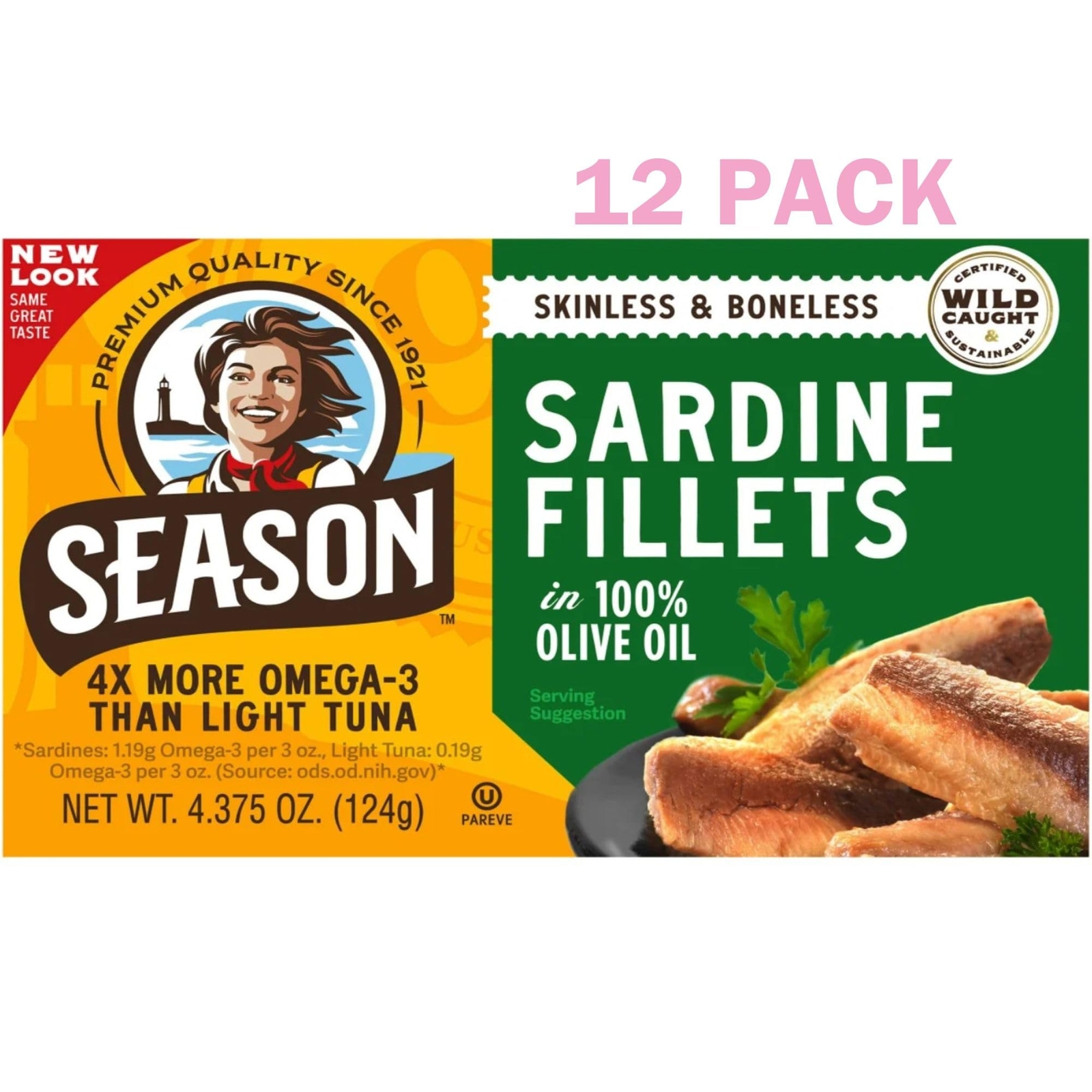 Season 1 Sardines, Sknls/Bnls, Club, Pack Of 12, Size 4.375 Oz – No Artificial