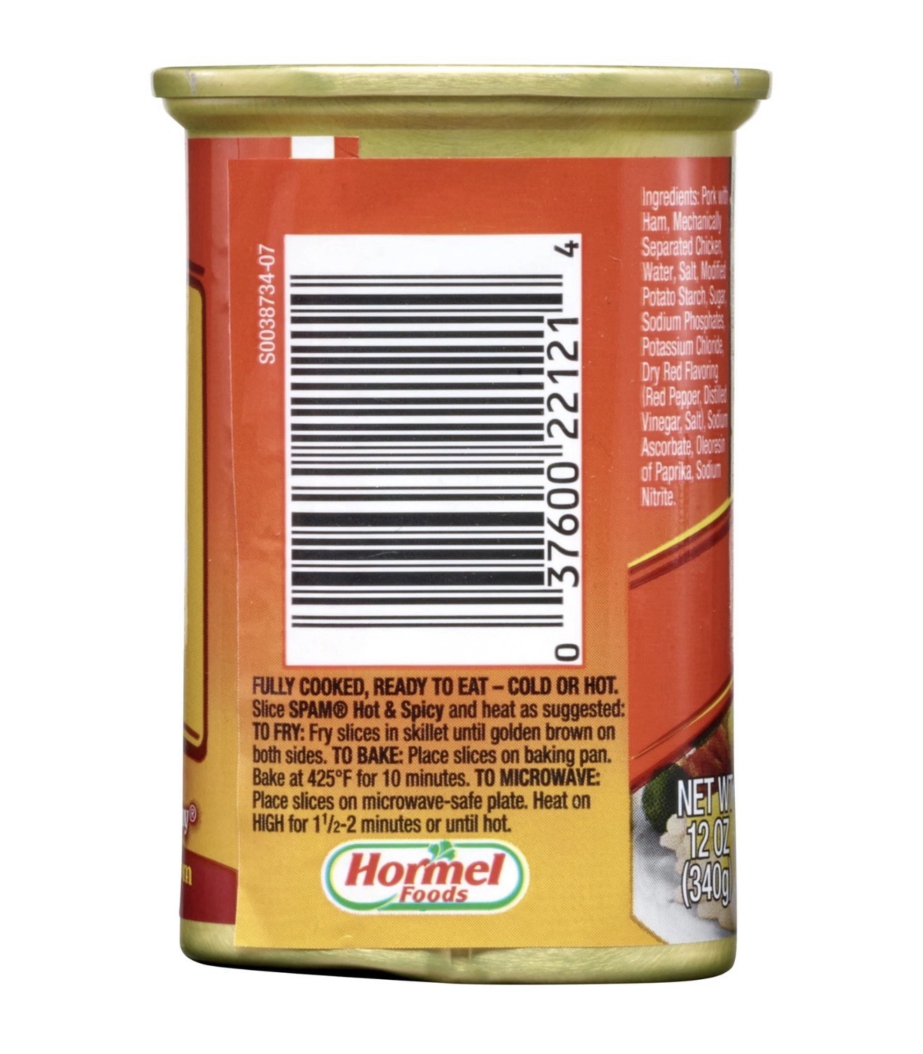 (3 pack) SPAM Hot & Spicy, Shelf Stable, 12 oz Aluminum Can Ready To Eat Tasty