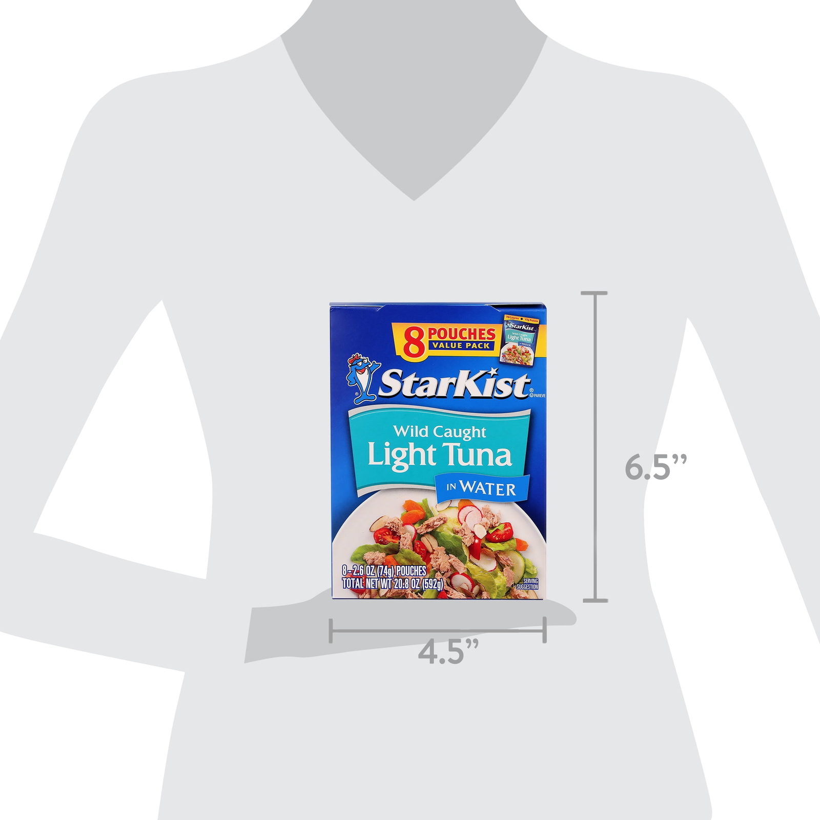 Fresh,StarKist Chunk Light Tuna in Water – 2.6 oz Pouch (8-Pack),New
