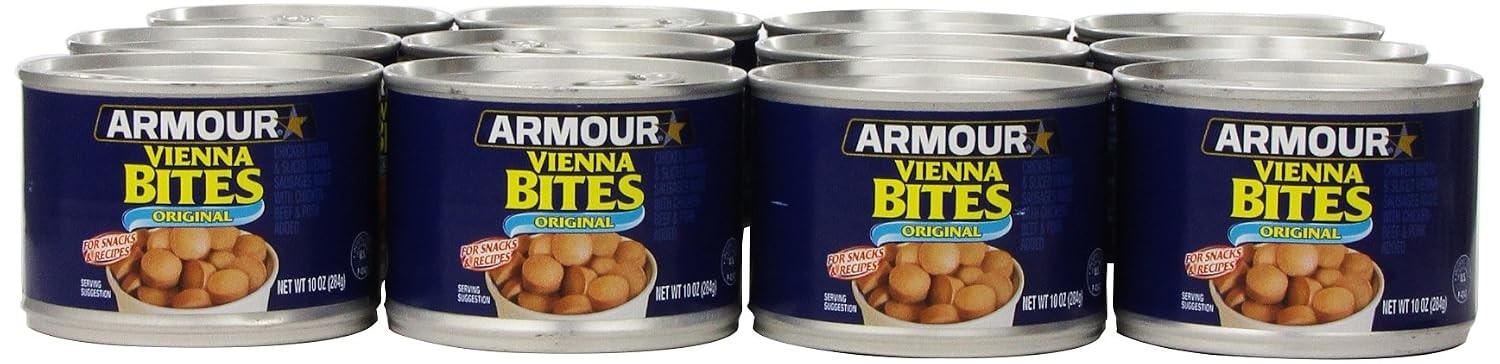 Star Vienna Sausage Bites Original Flavor Canned Sausage 10 OZ Pack of 12)