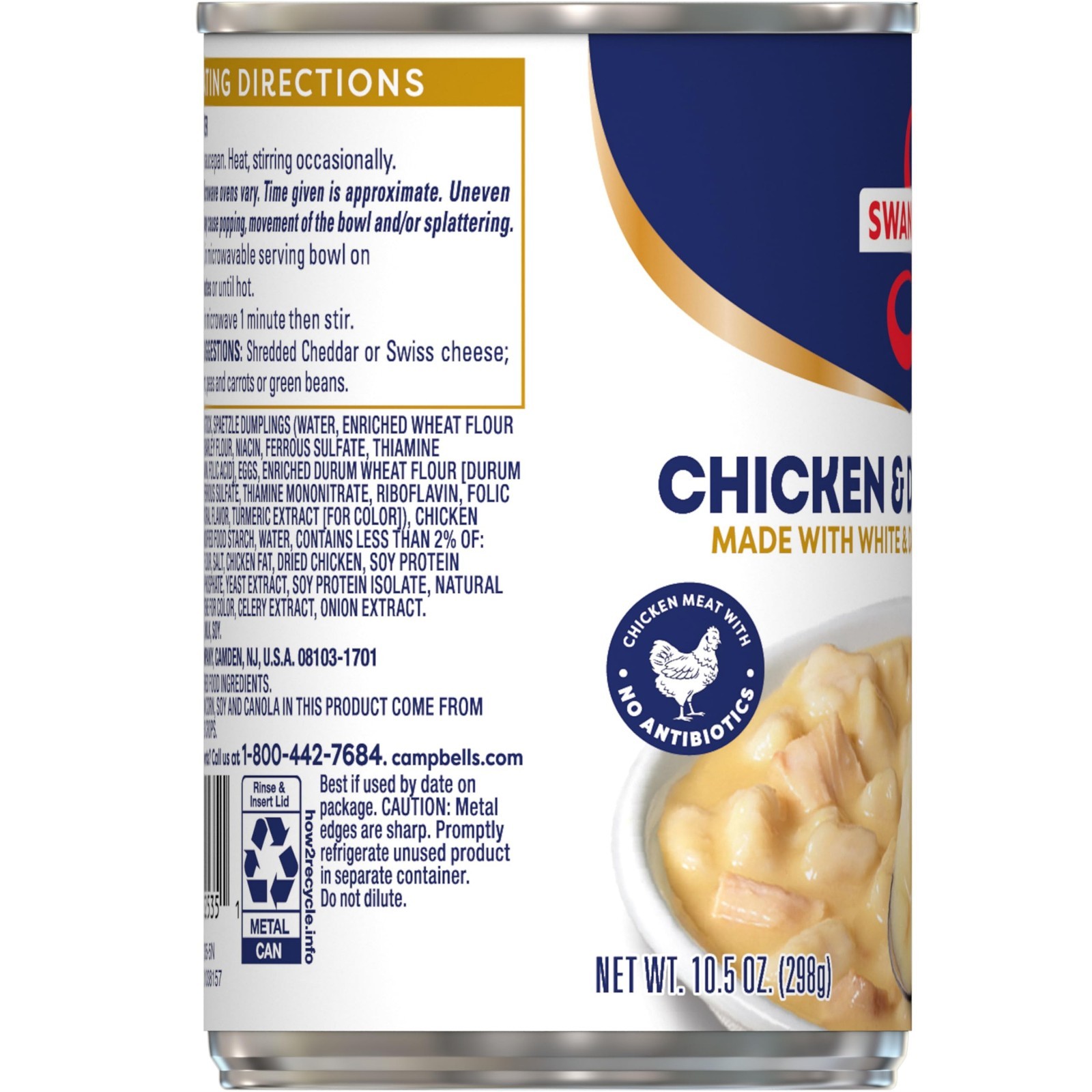 Canned Chicken & Dumplings, White & Dark Meat, 10.5 oz Can, Case of 12 – Easy Me