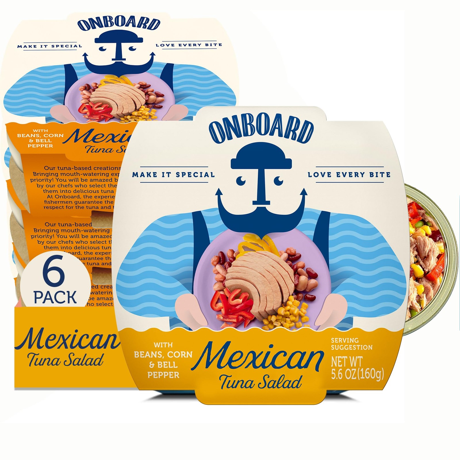 Onboard Ready to Eat Mexican Tuna Salad – Tuna Snacks with Beans, Peppers, Corn