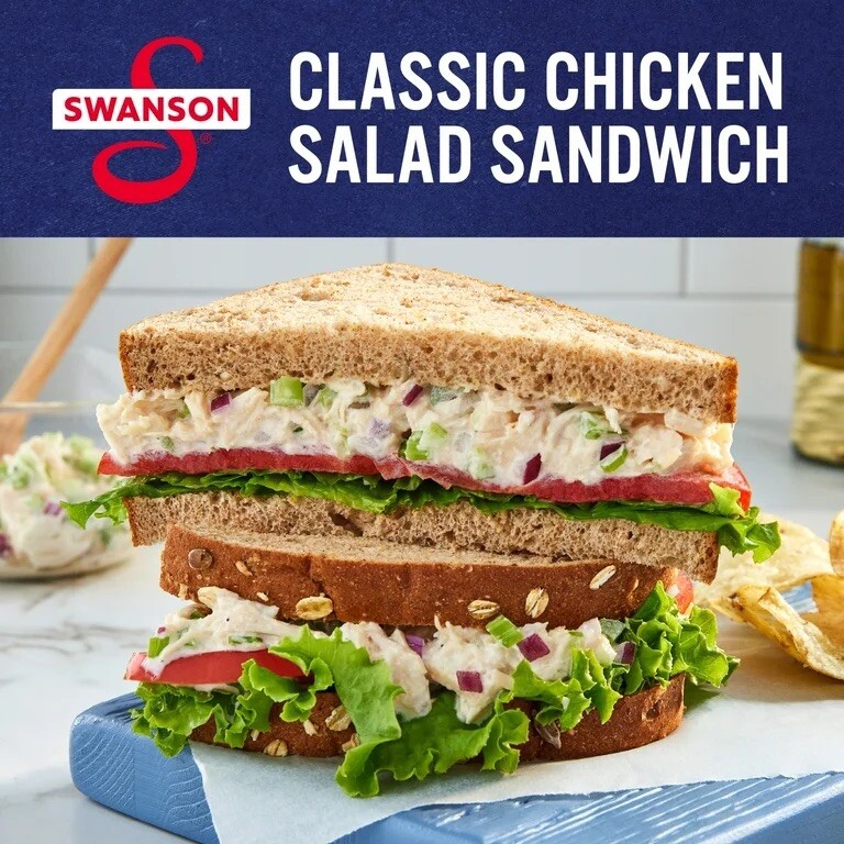 Swanson White Premium Chunk Canned Chicken Breast 🥪 4.5 OZ Can (Pack of 8)