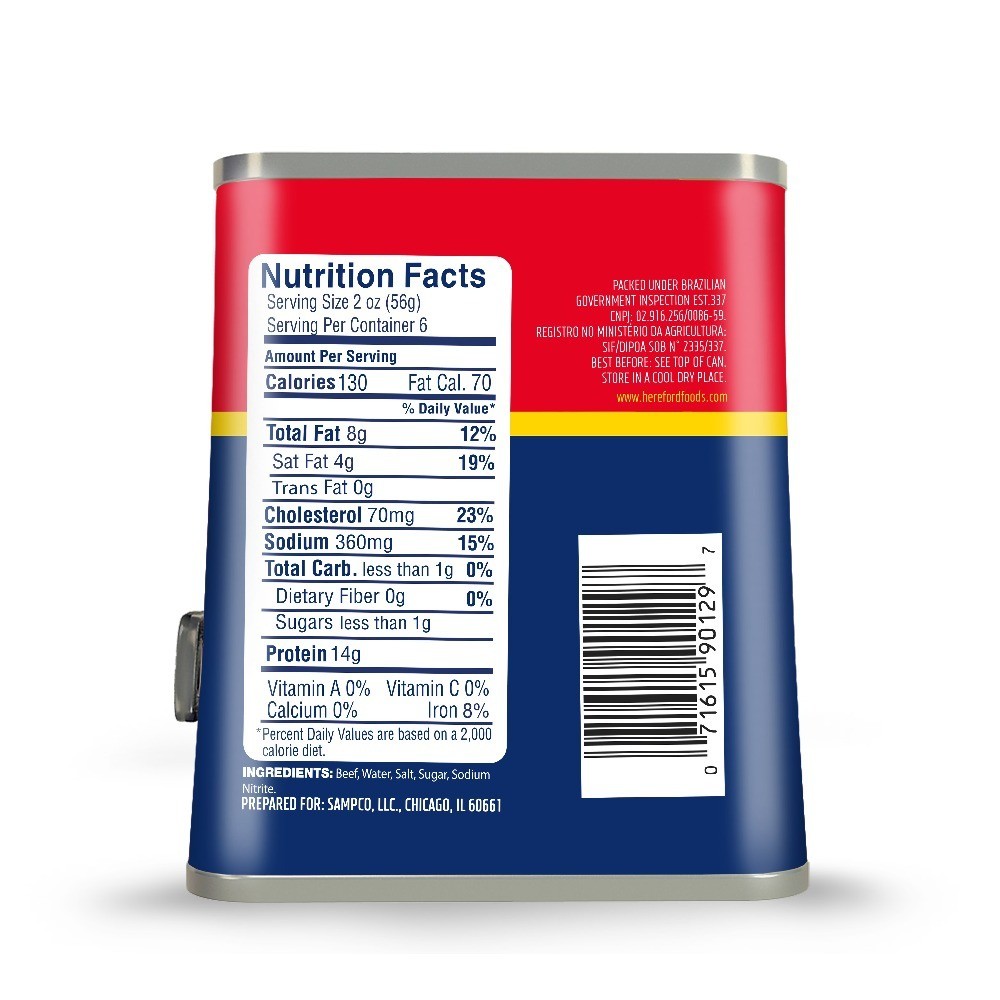 (3 pack) Corned Beef, 25% Less Sodium, 12 oz Can
