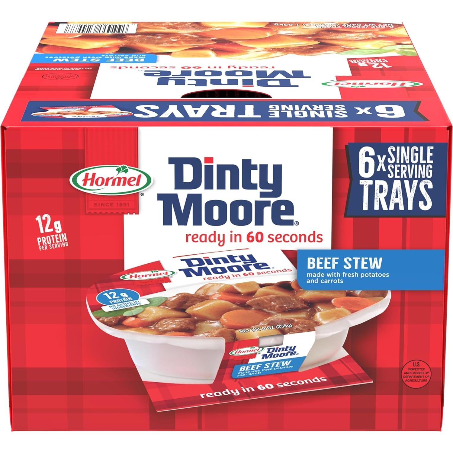 HORMEL Beef Stew, 6 Pack of 9-Ounce Meals with Hearty Chunks and Rich Gravy