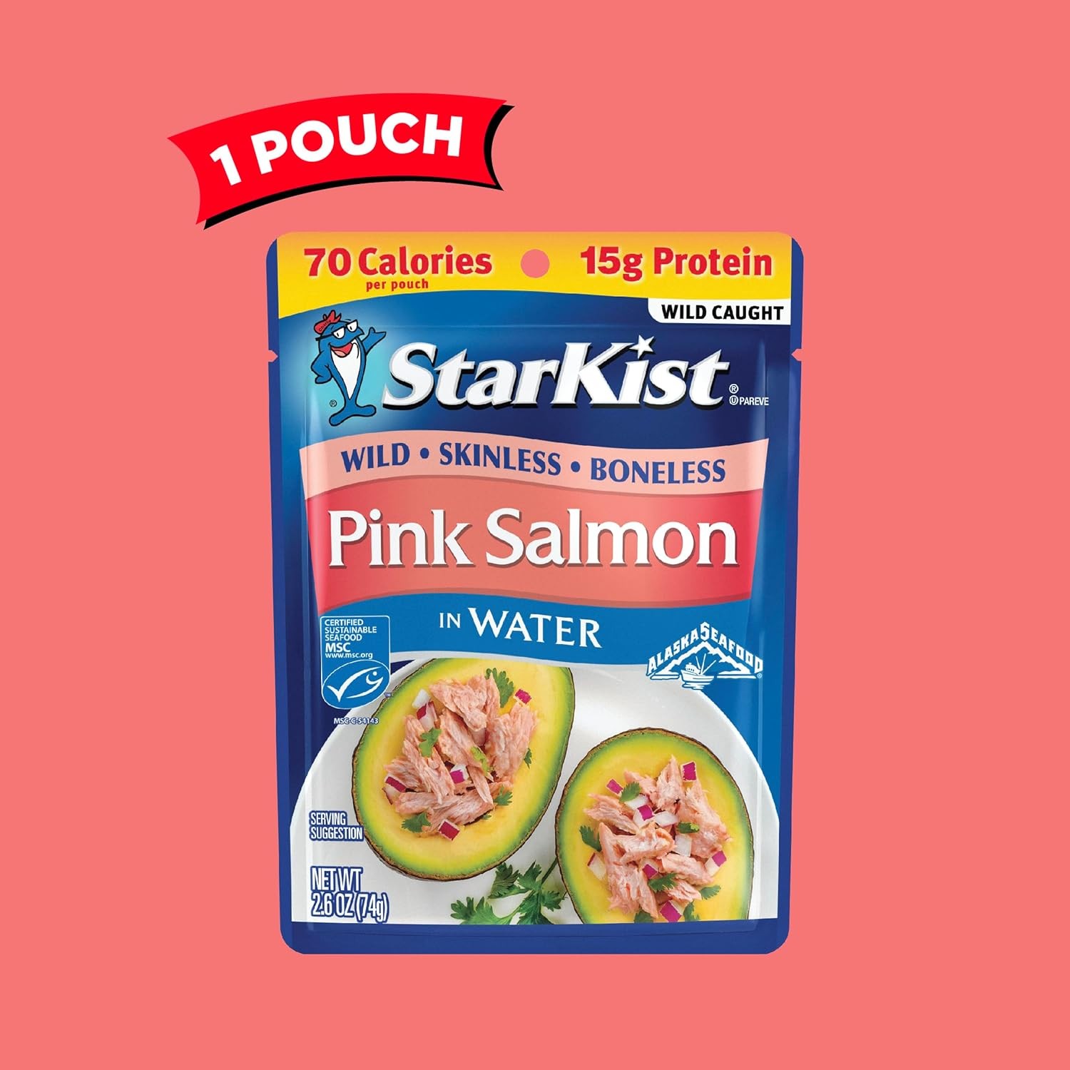 StarKist Wild Pink Salmon 2.6 oz Pouch Boneless Skinless