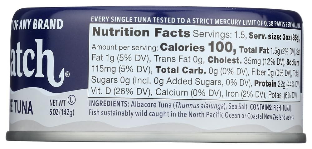 Safe Catch – Wild Albacore Tuna Canned – 5 oz. Lowest Mercury Limit of any Brand