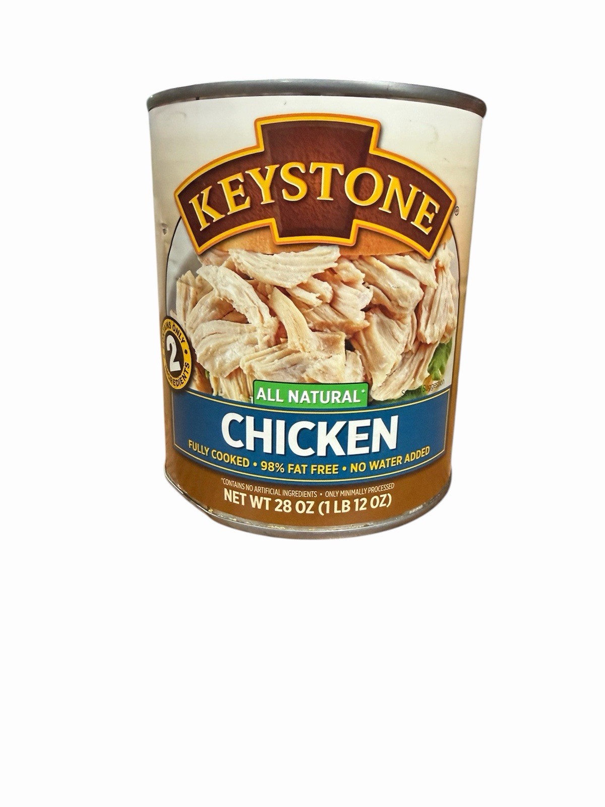 Keystone All Natural Chicken Canned – 28 oz, EXP 10/15/2029