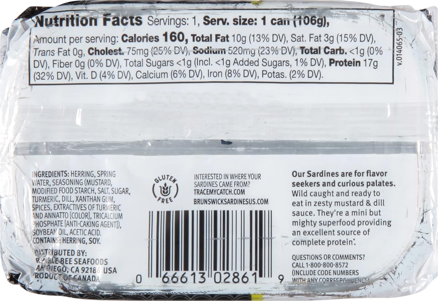 Brunswick Sardines in Mustard Dill Sauce, 3.75 oz Can Pack of 12 – Boneless …