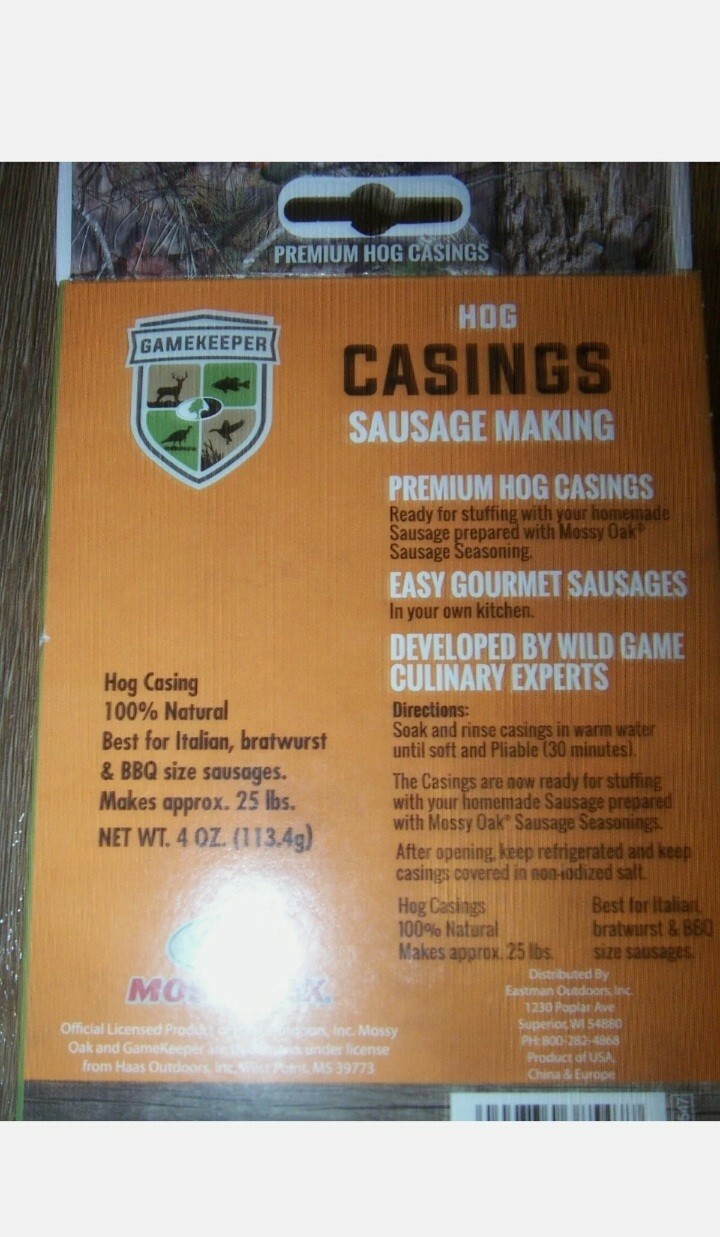 2 Packs of Gamekeeper Hog Casings Sausage Making Eastman Outdoors NIP 38547