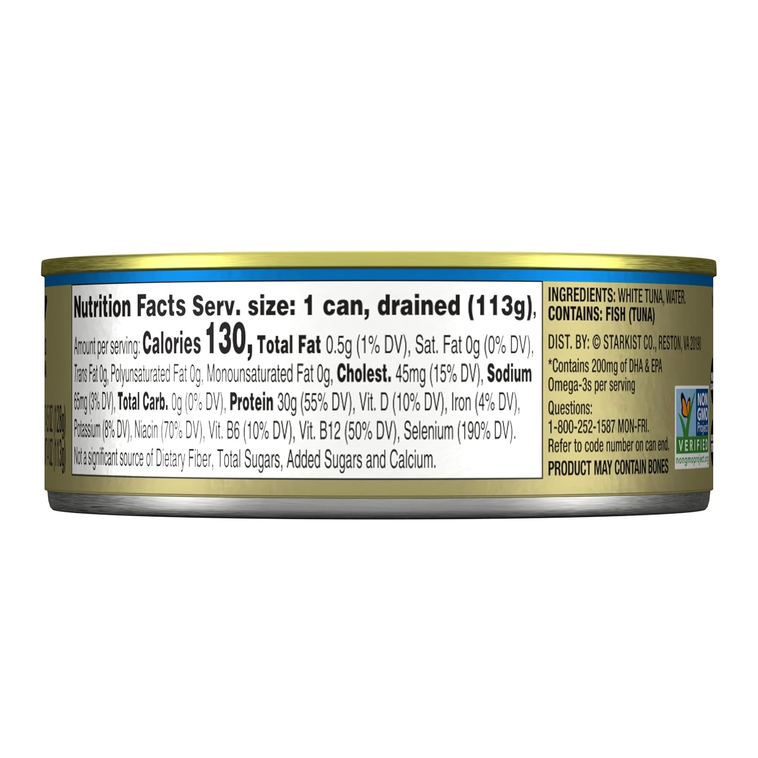 Selects No Salt Added Chunk White Albacore Tuna in Water, 4.5 Oz (12 Pack) Canne