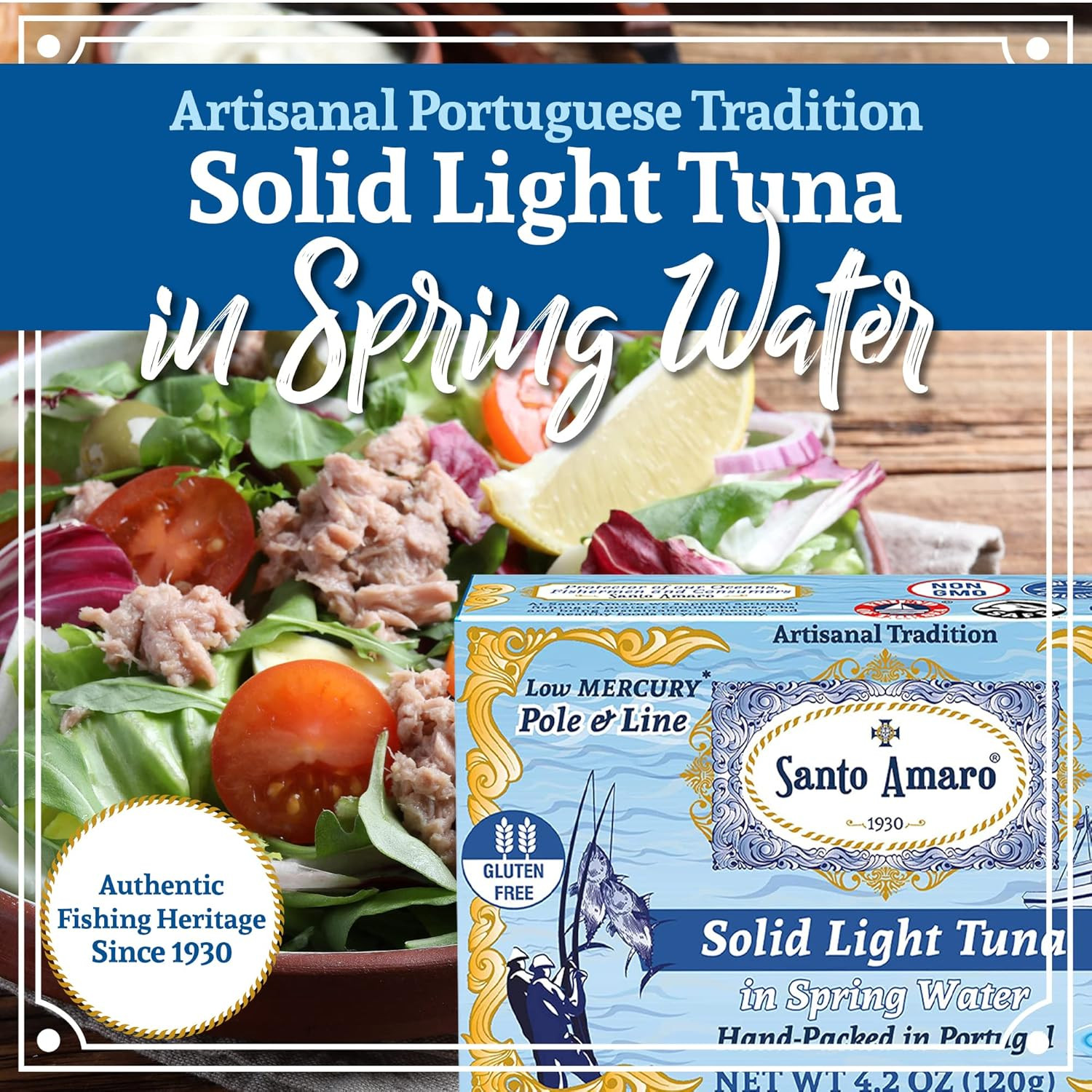Santo Amaro – Artisanal Wild Tuna Fish in Spring Water, Pole & Line Wild Caught