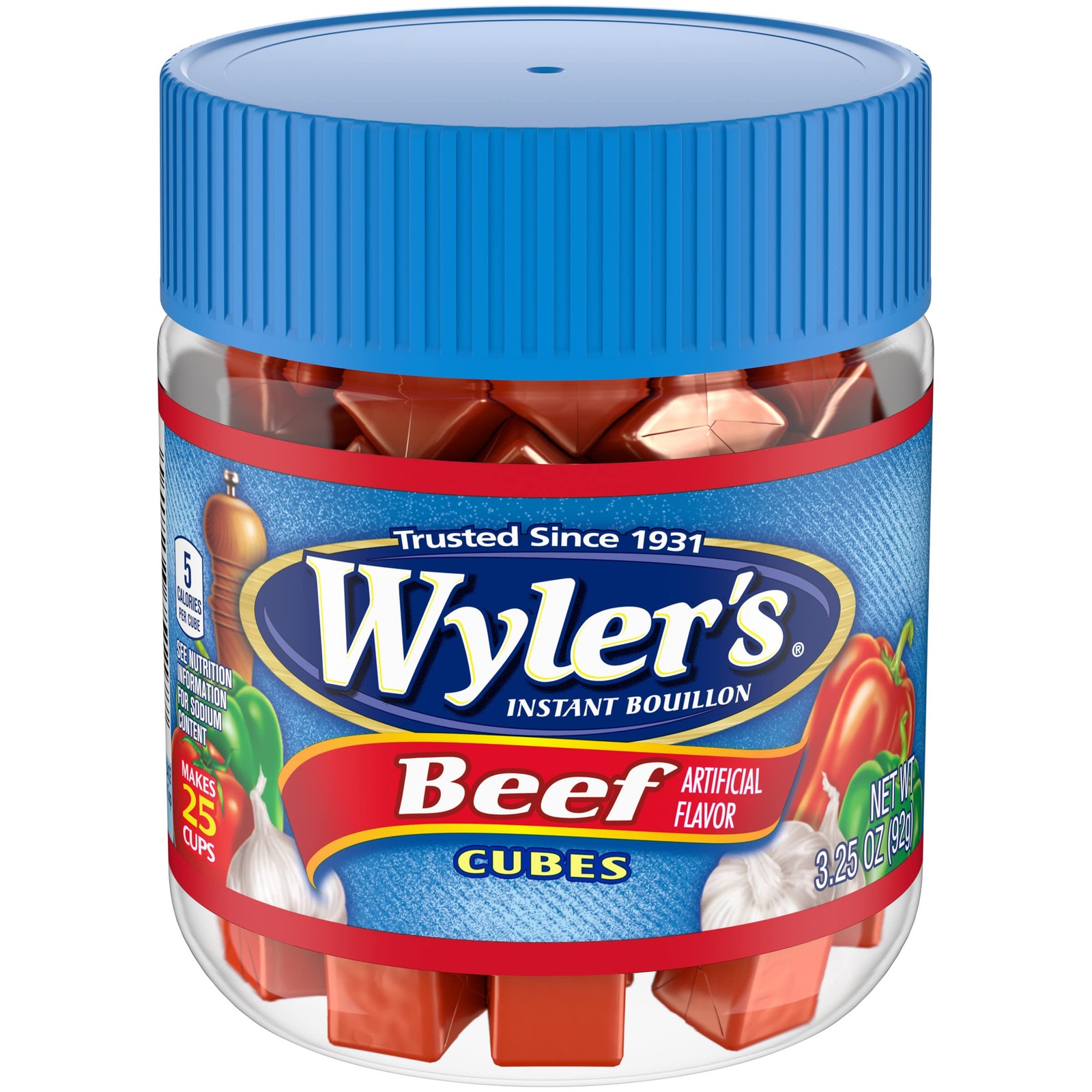 Beef Instant Bouillon Cubes (3.25 oz Jar)