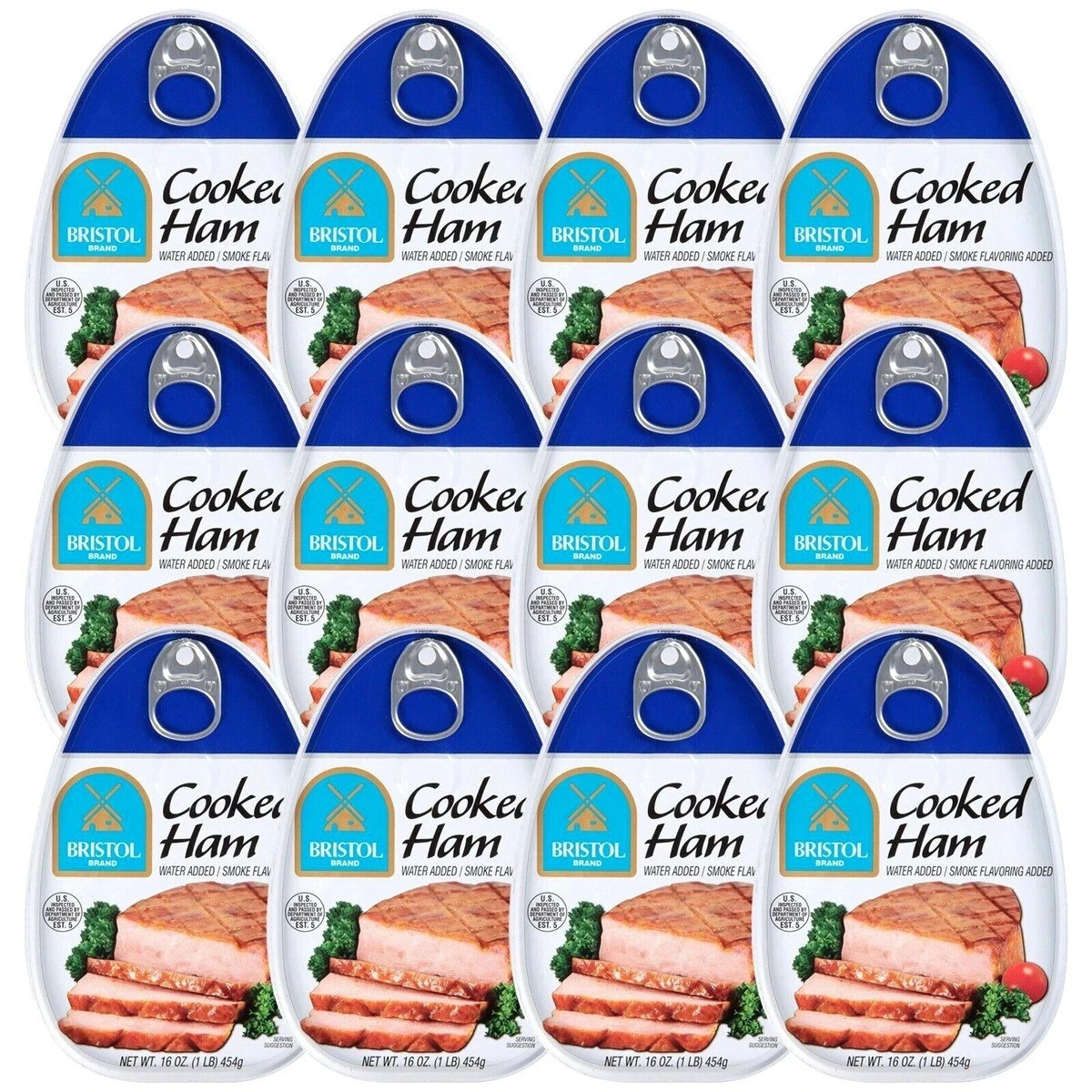 Bristol Smoke Flavor Cooked Ham 16 oz ( Pack of 12 )~ Exp 03/07/2029