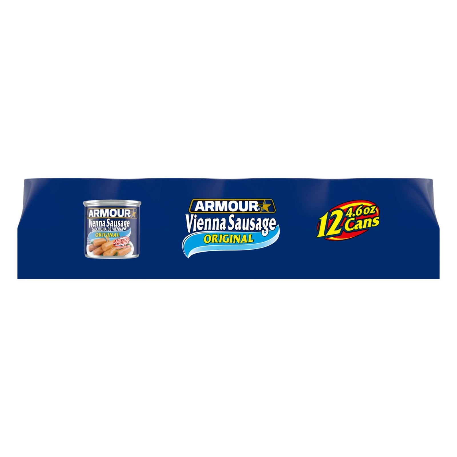 Armour Original Vienna Sausage -12g Protein Per Serving, 4.6 oz Can Pack of 12