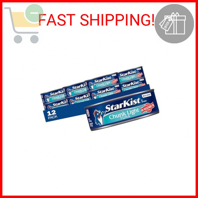 StarKist Chunk Light Tuna in Oil, 5 oz (12 Pack) Canned Tuna Fish, Wild Caught,