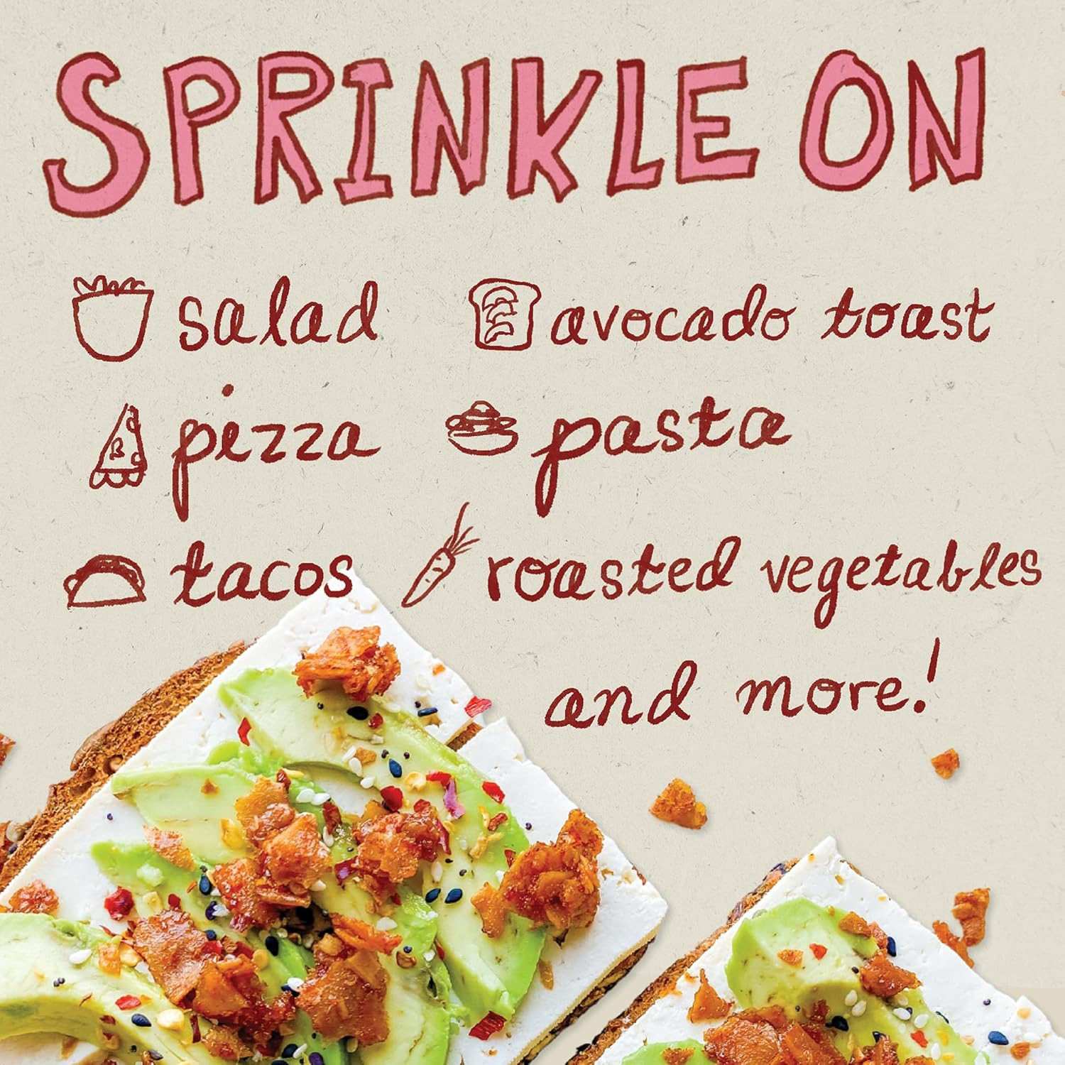 Plant-Based Bacon Bits -Organic, Healthy Vegan Snack, Crunchy Topper, Keto-Frien