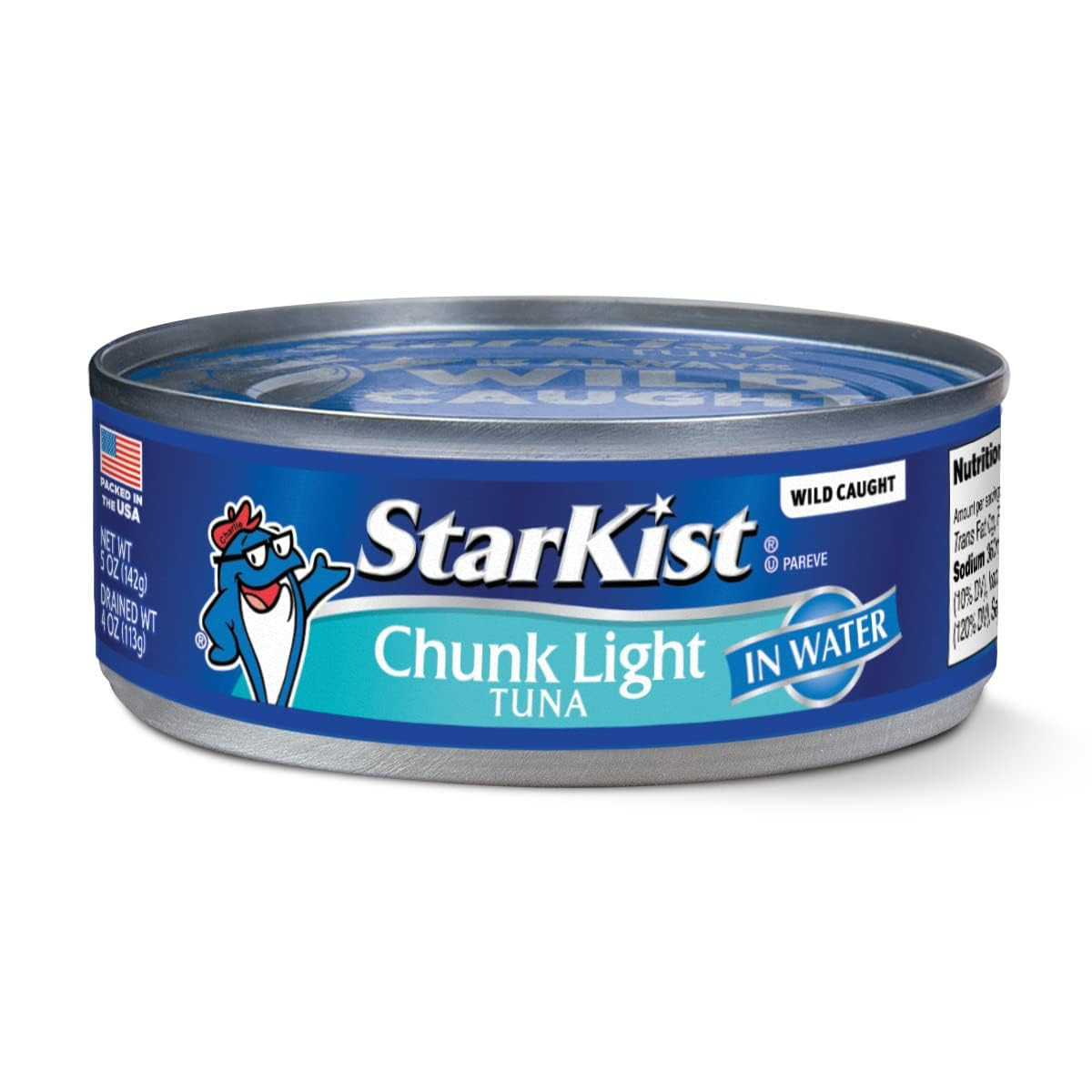 Chunk Light Tuna in Water, 5 Oz (48 Pack) Canned Tuna Fish, Wild Caught, Gluten