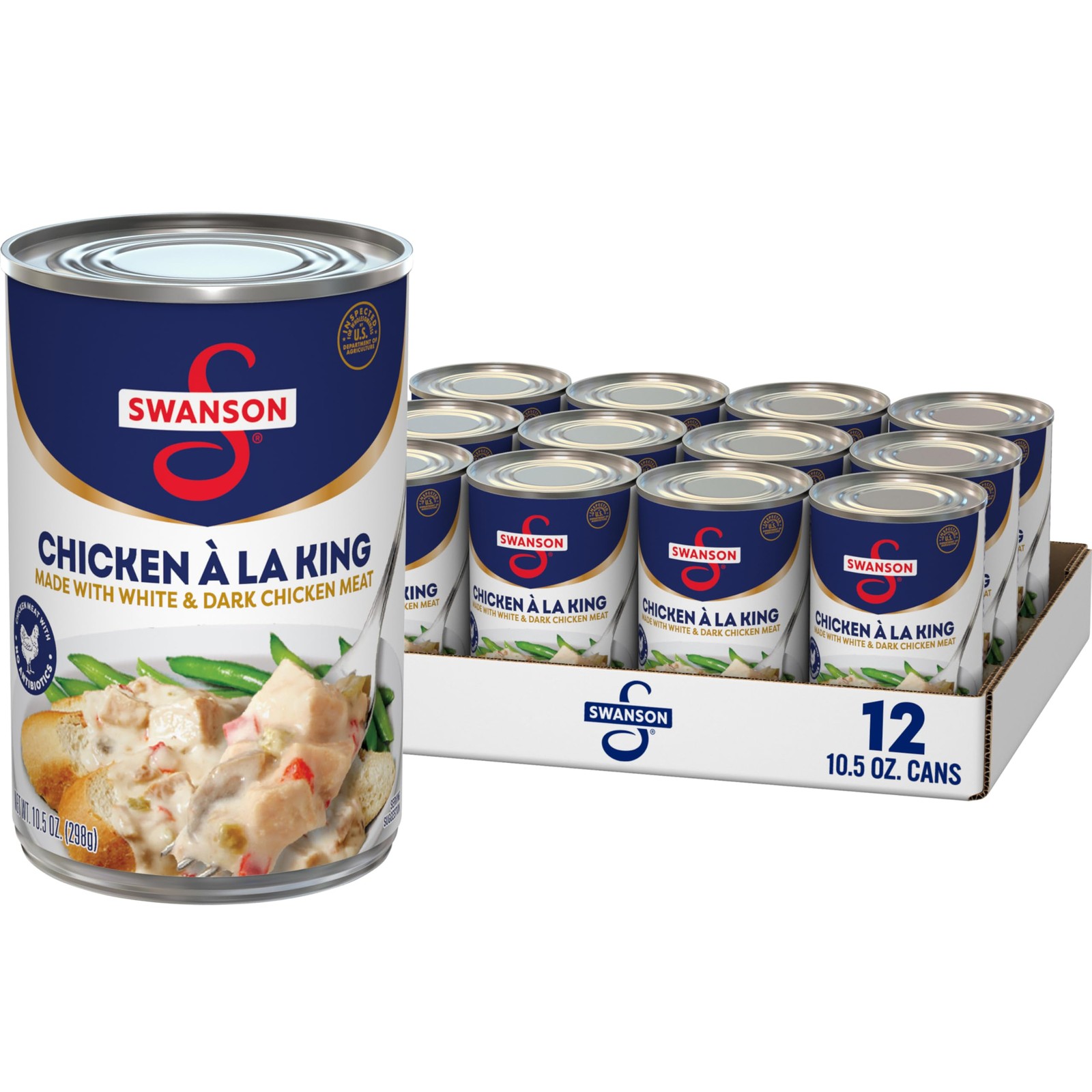 Swanson Canned Chicken a la King With White and Dark 10.5 Ounce (Pack of 12)