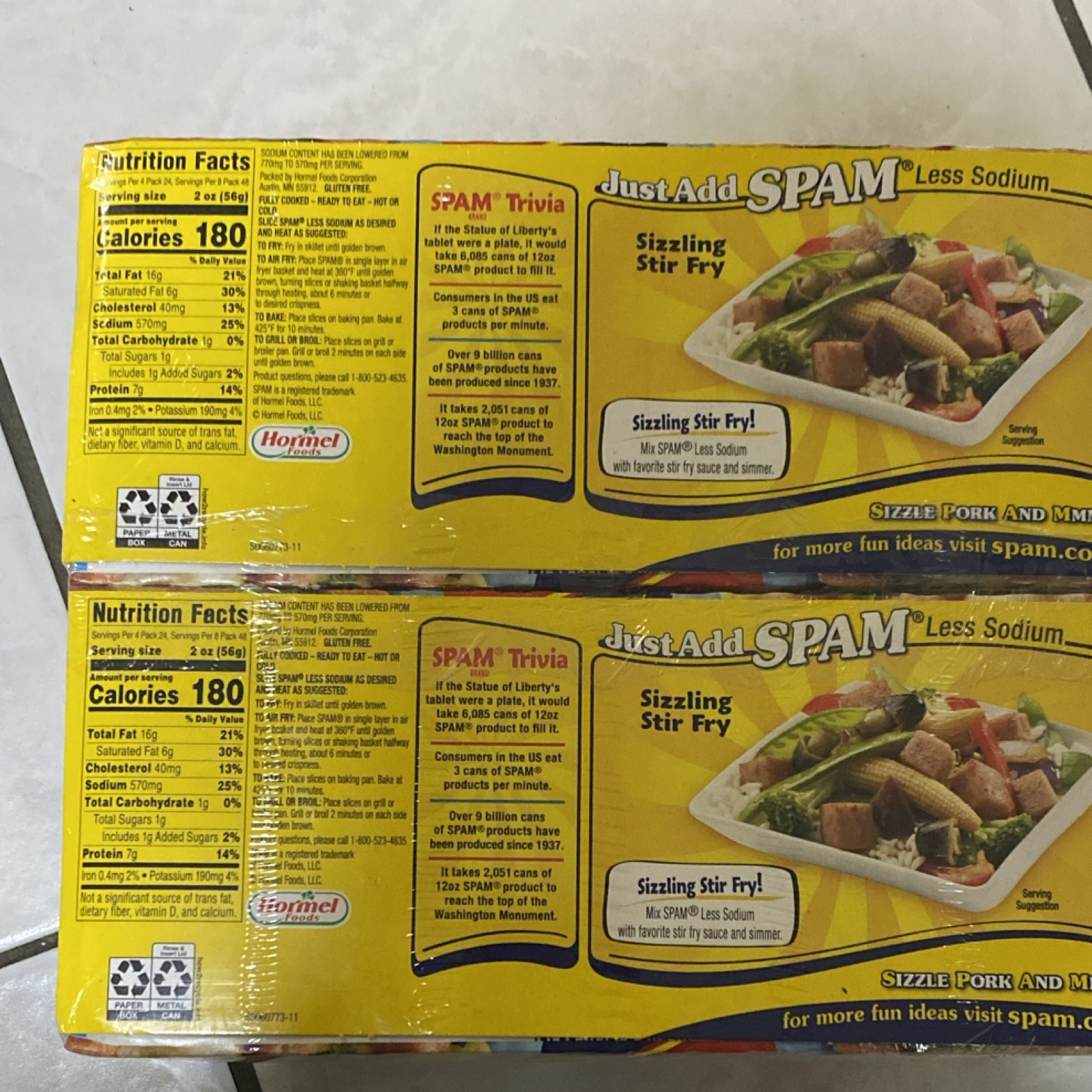 Spam 25% Less Sodium Gluten Free Canned Meat Twin Pack DEC 2026 (8 canned meat)