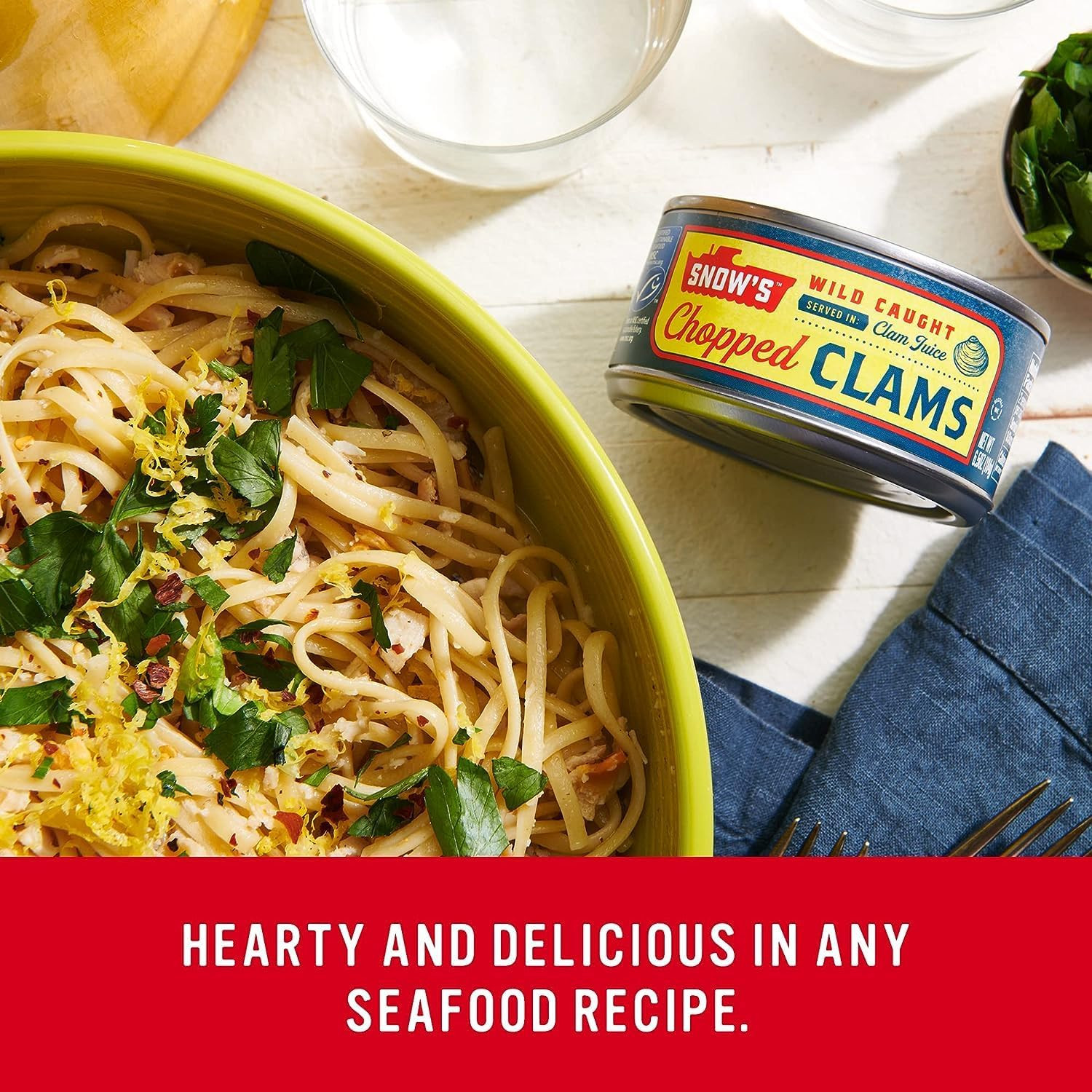 Snow’S Wild Caught Chopped Clams Canned, 6.5 Oz Can (Pack of 12) – 5G Protein