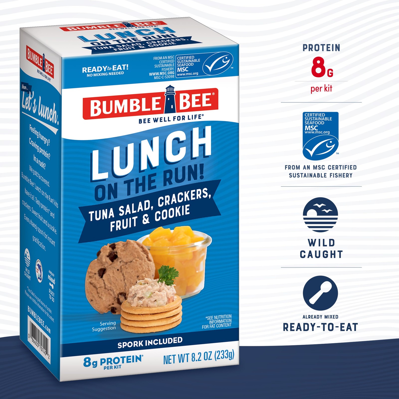 Lunch On The Run Tuna Salad with Crackers Kit, 8.2 oz (Pack of 4) – Ready to …