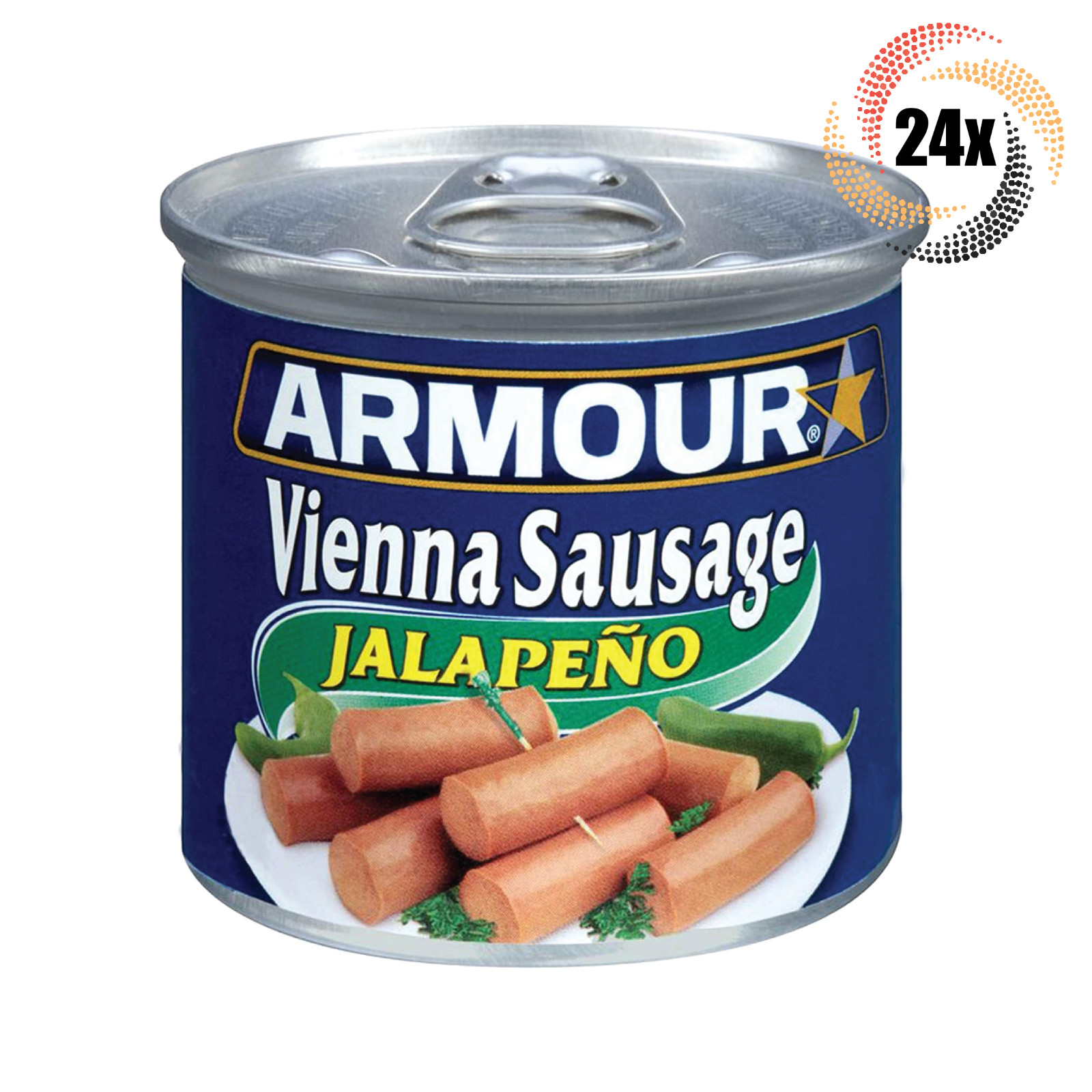 24x Cans Armour Star Jalapeno Flavor Vienna Sausages | 4.6oz | Fast Shipping!