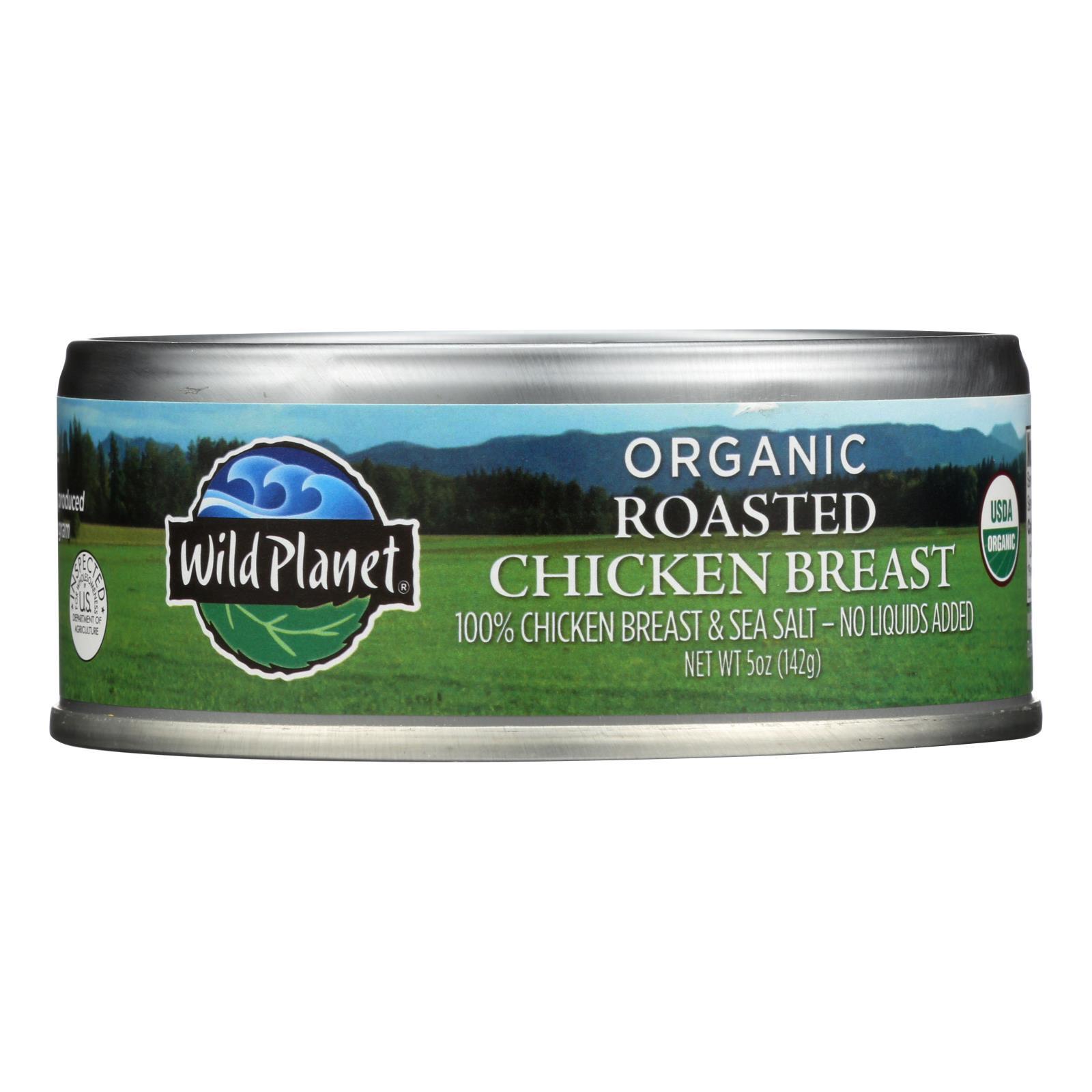 Wild Planet Organic Canned Chicken Breast – Roasted – Case of 12 – 5 oz