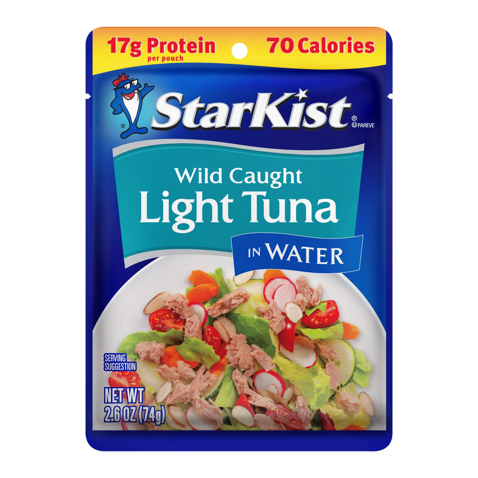 StarKist Chunk Light Tuna in Water – 2.6 oz Pouch (8-Pack)