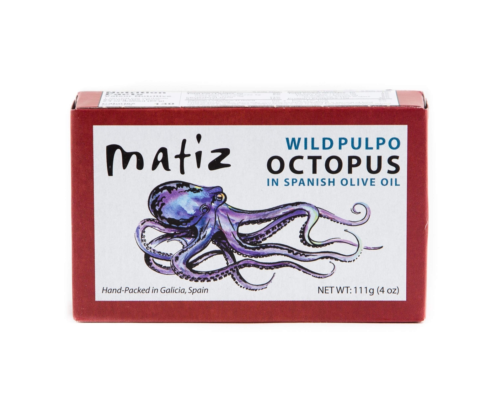Matiz Wild Caught Octopus in Olive Oil 4oz Hand Packed Spanish Seafood