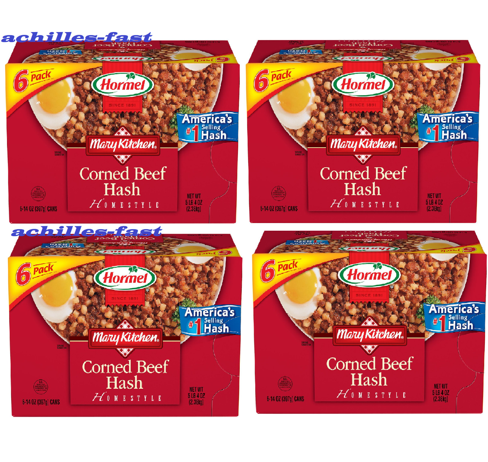 4 Pack – Hormel Mary Kitchen Corned Beef Hash 14 oz, 6 Pack – Ready to Eat